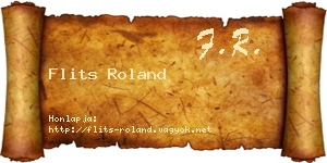 Flits Roland névjegykártya
